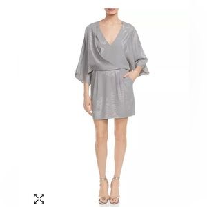 NWT Halston Heritage Kimono Sleeve Silver Dress